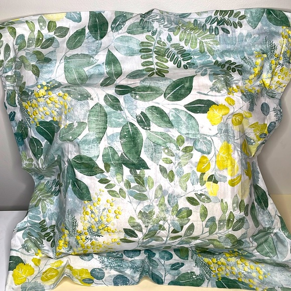 Pottery Barn Bedding Pottery Barn Botanical Green Yellow Floral
